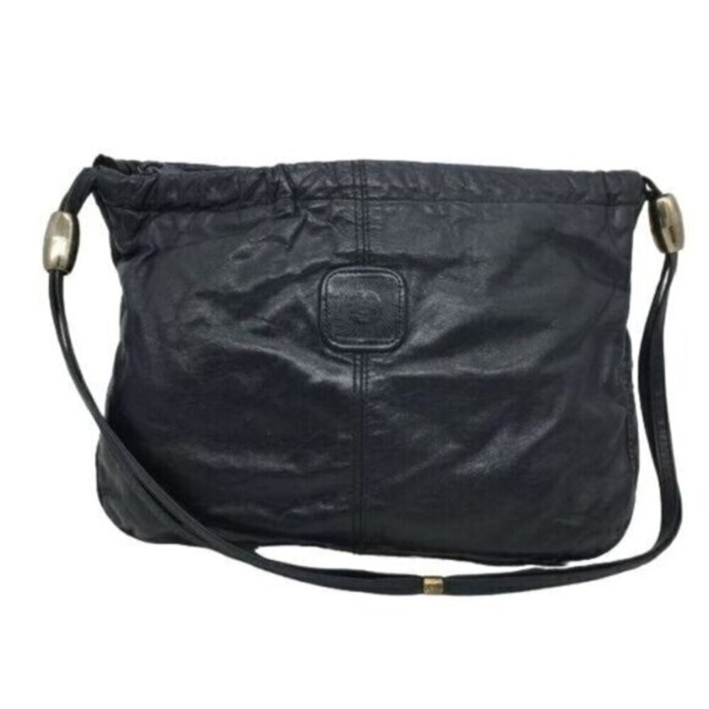Vintage Anne Klein Black Leather Purse Shoulder Bag